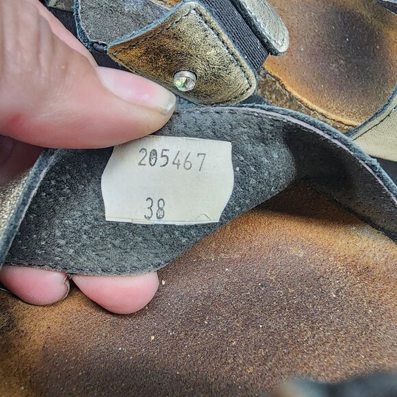 Naot Shoes Womens Size EU 38 US 7 Ashley Gold Metallic Leather Straps Sandals *G - Picture 12 of 14